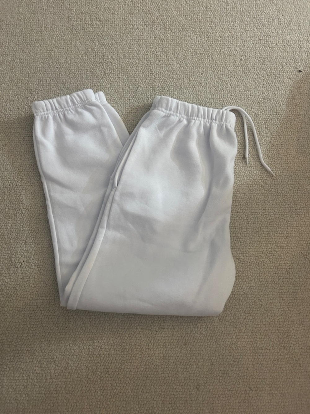 Charlotte Russe White Elastic Waist Joggers